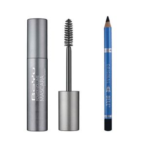 پک ریمل حجم دهنده بیو مدل power volume به همراه مداد چشم بل مدل waterproof long lasting