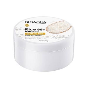 ژل روشن کننده بایو آکوا مدل rice raw pulp وزن 300 گرم
