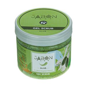 ژل اسکراب لایه بردار پوست ژبن پلاس مدل olive وزن 375 گرم