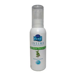 ژل بهداشتی بانوان پیور اینتایم مدل with white tea extract حجم 100 میلی لیتر