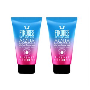 ژل حالت دهنده مو فیکورس مدل aqua حجم 150 میلی لیتر مجموعه 2 عددی