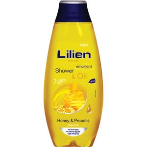 ژل شست و شوی بدن لیلین مدل honey and propolis حجم 400 میلی لیتر