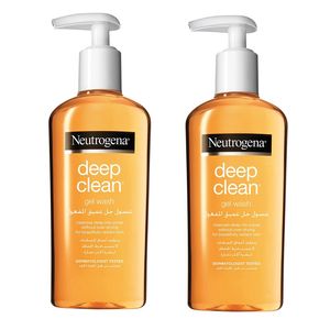 ژل شستشو صورت نوتروژینا مدل deep clean حجم 200 میلی لیتر مجموعه 2 عددی