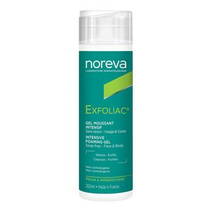 ژل شستشو صورت نوروا سری exfoliac مدل intensive حجم ۲۰۰ میلی لیتر