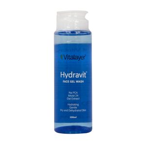 ژل شستشو صورت ویتالیر مدل hydravit حجم 200 میلی لیتر
