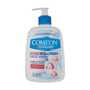 ژل شستشو صورت کامان مدل acne solution حجم 500 میلی لیتر