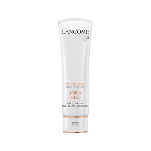 ژل ضد آفتاب بی رنگ لانکوم spf50 مدل aqua gel مناسب انواع پوست حجم 50 میلی لیتر