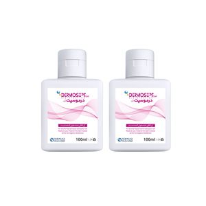 ژل ضد عفونی کننده شرکت رضاراد مدل dermoseptgel حجم 100 میلی لیتر بسته 2 عددی
