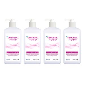 ژل ضد عفونی کننده شرکت رضاراد مدل dermoseptgel حجم 500 میلی لیتر بسته 4 عددی