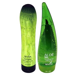 ژل ضد چروک سودا مدل aloevera و cucumber حجم 250 میلی لیتر