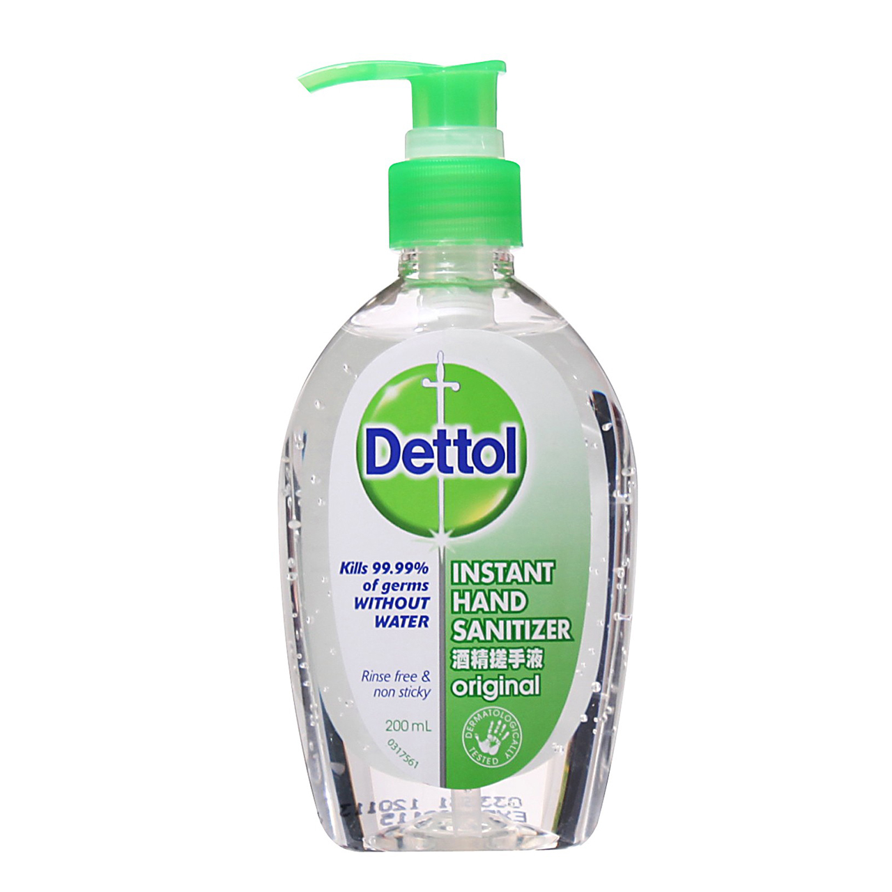 ژل ضدعفونی کننده دست دتول مدل instant hand sanitizer حجم 200 میلی لیتر