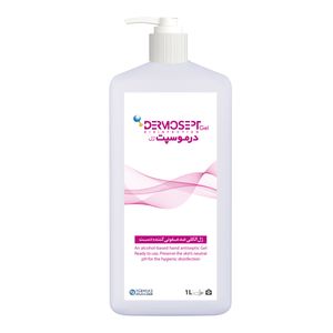 ژل ضدعفونی کننده دست شرکت رضاراد مدل dermosept حجم 1000 میلی لیتر