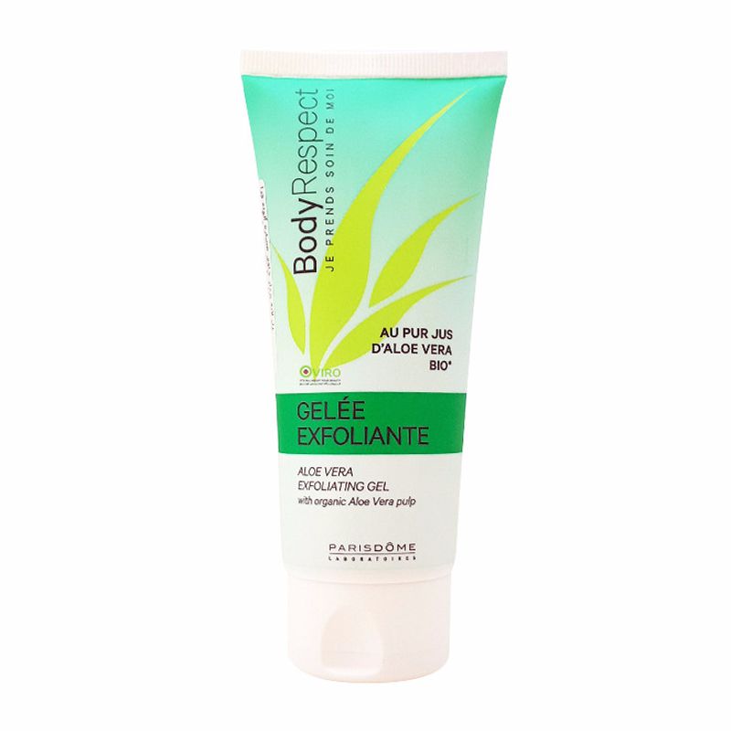 ژل لایه بردار پوست بادی رسپکت مدل aloe vera حجم ۱۰۰ میلی لیتر