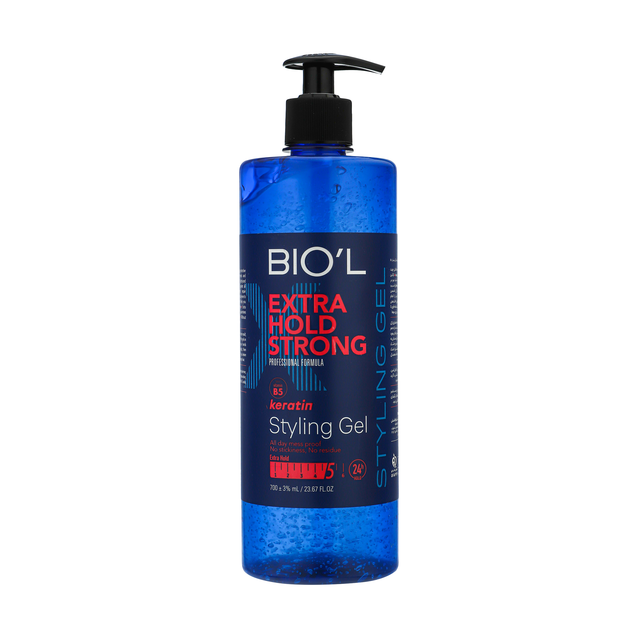ژل مو بیول مدل extra hold strong حجم 700 میلی لیتر