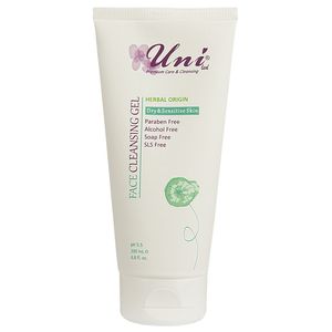 ژل پاک کننده صورت یونی لد مدل dry and sensitive skin حجم 200 میلی لیتر