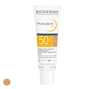 ژل کرم ضد آفتاب رنگی بایودرما spf50 مدل photoderm m 50+ مناسب انوع پوست حجم 40 میلی لیتر