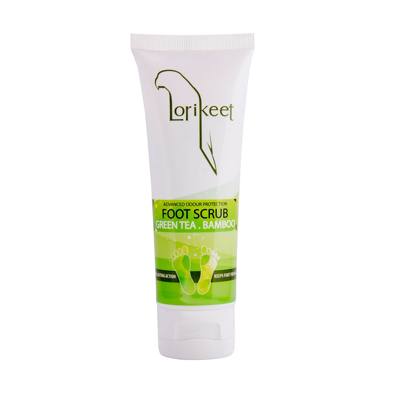 کرم اسکراب پا مدل lorikeet سری green tea and bamboo حجم 75 میل
