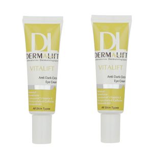 کرم دور چشم درمالیفت مدل vitalift anti dark حجم 25 میلی لیتر بسته دو عددی