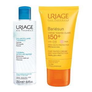 کرم ضد آفتاب اوریاژ مدل bariesun به همراه پاک کننده آرایش مدل micellar water حجم 50 سانتی متر
