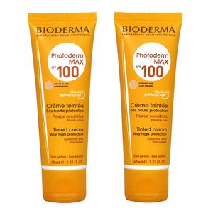 کرم ضد آفتاب بایودرما مدل 100l double حجم 40 میلی لیتر مجموعه 2 عددی