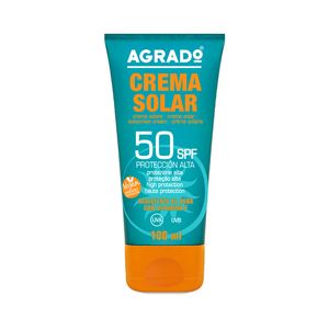کرم ضد آفتاب بدون رنگ آگرادو spf 50 مدل a+ ‌مناسب انواع پوست حجم 100 میلی‌لیتر