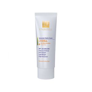 کرم ضد آفتاب بی رنگ آنژسل spf50 مدل uvcell مناسب انواع پوست حجم 40 میلی لیتر