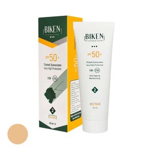 کرم ضد آفتاب بیکن رنگی مدل spf50 مناسب پوست های خشک حجم 50 میلی لیتر