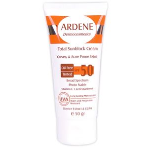 کرم ضد آفتاب رنگی آردن spf50