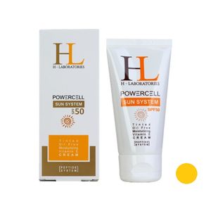 کرم ضد آفتاب رنگی اچ ال مدل tintedحجم 50 میلی لیتر