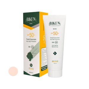 کرم ضد آفتاب رنگی بیکن +spf50 شماره +1 مناسب پوست های چرب حجم 50 میلی لیتر