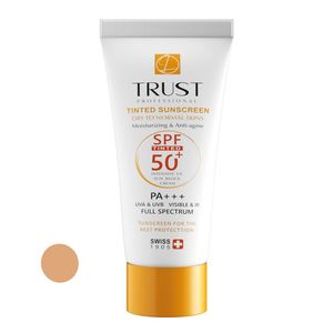 کرم ضد آفتاب رنگی تراست spf 50 مدل 01 مناسب پوست‌های خشک حجم 40 میلی‌لیتر