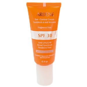 کرم ضد آفتاب رنگی دور چشم آردن spf30 حجم 20 میلی لیتر