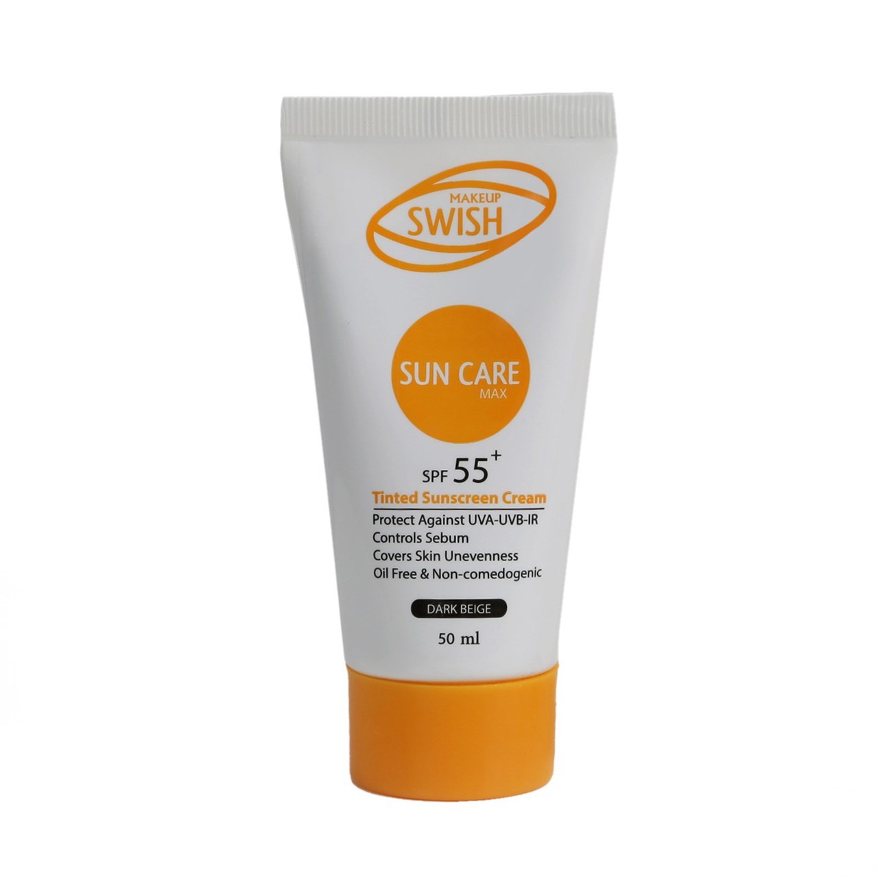 کرم ضد آفتاب رنگی سوئیش میکاپ مدل بژ تیره spf 55 حجم 50 میلی لیتر