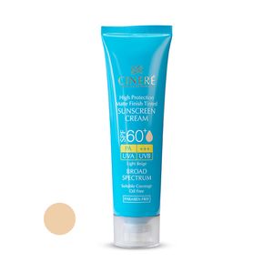 کرم ضد آفتاب رنگی سینره +spf60 مدل 8411 مناسب پوست های چرب حجم 50 میلی لیتر