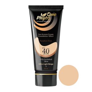 کرم ضد آفتاب رنگی فیتووان مدل ultra light beige spf 40 مناسب پوست های چرب حجم 30 میلی لیتر