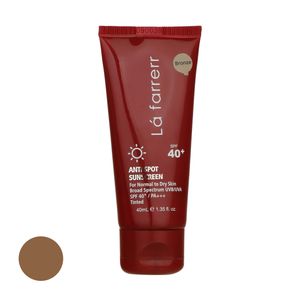 کرم ضد آفتاب رنگی لافارر مدل spf40 مناسب انواع پوست حجم 40 میلی لیتر