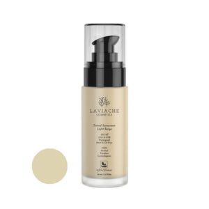 کرم ضد آفتاب رنگی لاویاچه +spf 50 مدل ضد آب l مناسب انواع پوست حجم 50 میلی‌لیتر