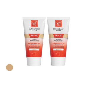 کرم ضد آفتاب رنگی مای spf60 مدل اکستریم کد 60 مناسب پوست های نرمال و خشک حجم 50 میلی لیتر مجموعه 2 عددی
