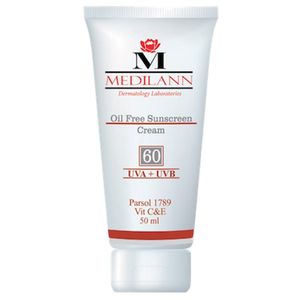 کرم ضد آفتاب رنگی مدیلن spf60 مناسب پوست چرب حجم 50 میلی لیتر
