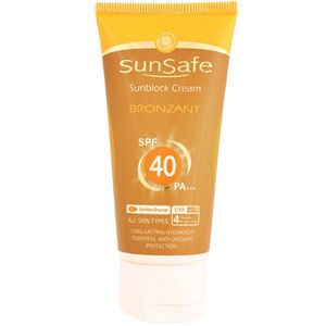 کرم ضد آفتاب سان سیف مدل bronzant spf40 مقدار 50 گرم