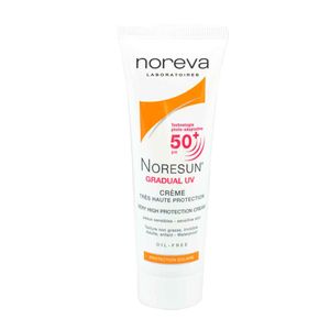 کرم ضد آفتاب فاقد چربی نوروا مدل spf50 نورسان حجم 40 میلی لیتر