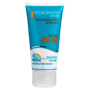 کرم ضد آفتاب فاقد چربی هیدرودرم مدل men spf35 وزن 50 گرم