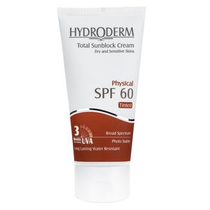 کرم ضد آفتاب هیدرودرم مدل dark beige spf60 حجم 50 میلی لیتر