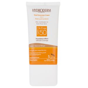 کرم ضد آفتاب هیدرودرم مدل natural beige حجم 40 میلی لیتر