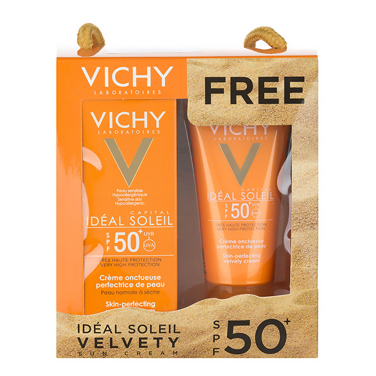 کرم ضد آفتاب ویشی با +spf50 حجم 50 میلی لیتر بسته 2 عددی