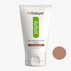 کرم ضد جوش ویتالیر سری activit مدل caramel tinted حجم 40 میلی لیتر