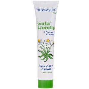 کرم ضد چروک و مرطوب کننده هرباسین مدل wuta kamille aloevera حجم 75 میلی لیتر