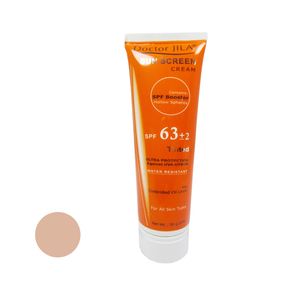 کرم ضدآفتاب رنگی دکتر ژیلا spf63 مدل dj3 مناسب انواع پوست وزن 50 گرم
