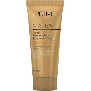 کرم ضدآفتاب رنگی پریم مدل matex tinted rejuvinating spf 50 حجم 40 میلی لیتر