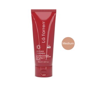 کرم ضدآفتاب و ضد لک رنگی لافارر مدل spf 40 medium مناسب پوست های خشک و معمولی حجم 40 میلی لیتر